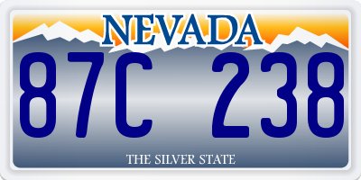 NV license plate 87C238