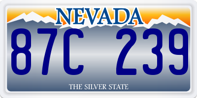 NV license plate 87C239