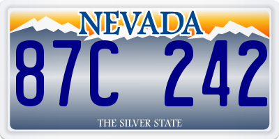 NV license plate 87C242