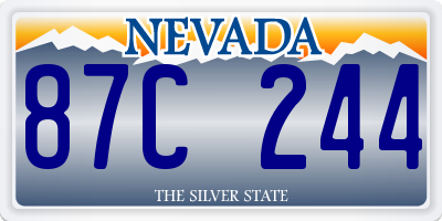 NV license plate 87C244
