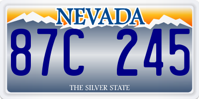 NV license plate 87C245