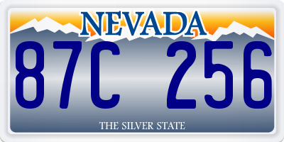 NV license plate 87C256