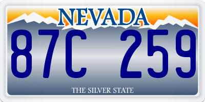 NV license plate 87C259