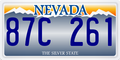 NV license plate 87C261