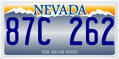 NV license plate 87C262