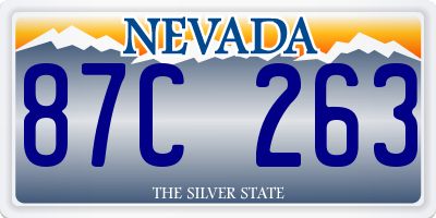 NV license plate 87C263