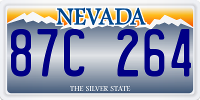 NV license plate 87C264