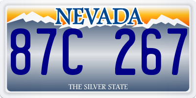 NV license plate 87C267