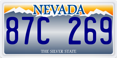 NV license plate 87C269