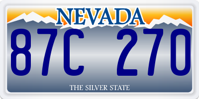 NV license plate 87C270