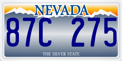 NV license plate 87C275