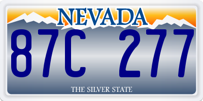 NV license plate 87C277