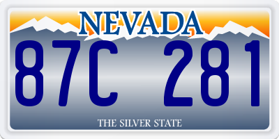 NV license plate 87C281
