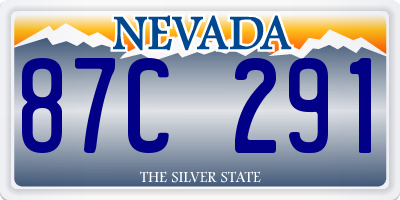 NV license plate 87C291