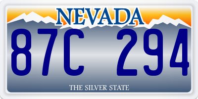 NV license plate 87C294