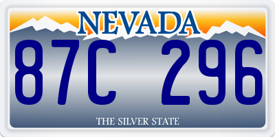 NV license plate 87C296