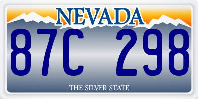 NV license plate 87C298