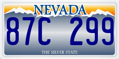 NV license plate 87C299