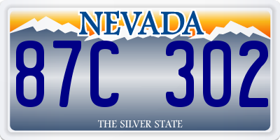 NV license plate 87C302