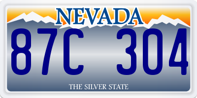 NV license plate 87C304
