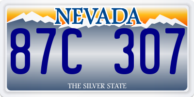 NV license plate 87C307