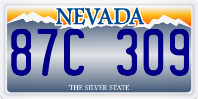 NV license plate 87C309