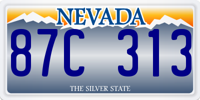 NV license plate 87C313