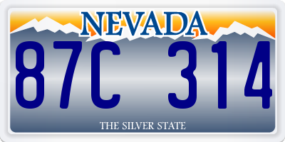NV license plate 87C314