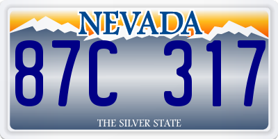 NV license plate 87C317