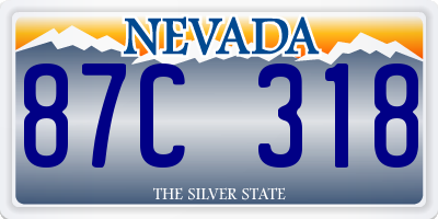 NV license plate 87C318