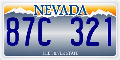 NV license plate 87C321