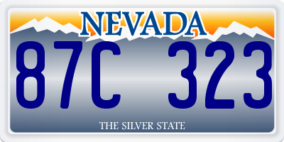 NV license plate 87C323