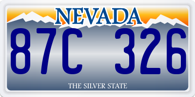 NV license plate 87C326