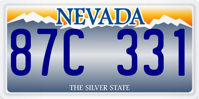 NV license plate 87C331