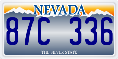 NV license plate 87C336