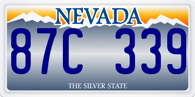 NV license plate 87C339