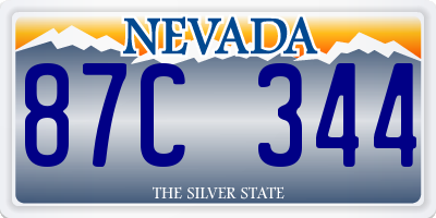 NV license plate 87C344