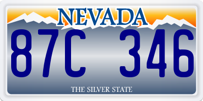 NV license plate 87C346