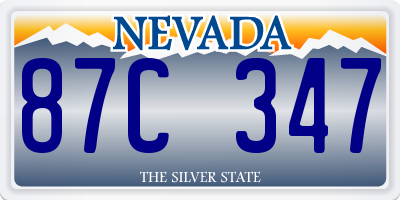 NV license plate 87C347