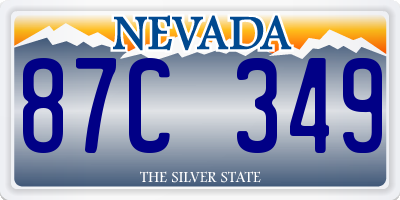 NV license plate 87C349