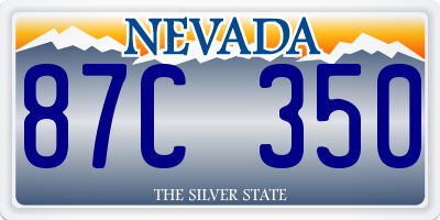 NV license plate 87C350