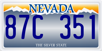 NV license plate 87C351