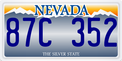 NV license plate 87C352