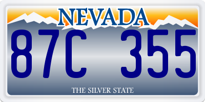 NV license plate 87C355
