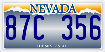 NV license plate 87C356