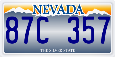 NV license plate 87C357