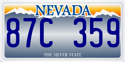 NV license plate 87C359