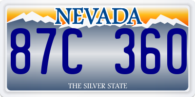 NV license plate 87C360