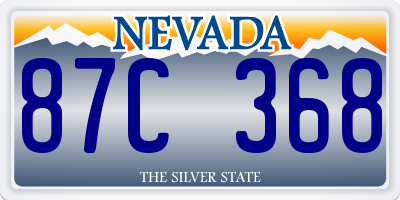 NV license plate 87C368