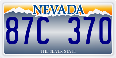 NV license plate 87C370